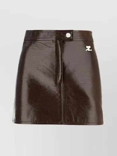 COURRÈGES MINI SKIRT IN SYNTHETIC LEATHER