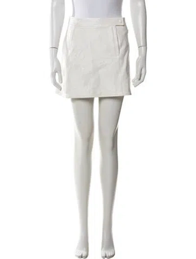 Pre-owned Courrèges Mini Skirt In Metallic/white