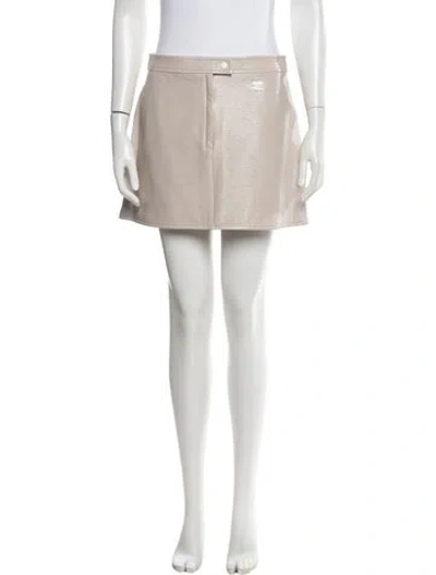 Pre-owned Courrèges Mini Skirt In Neutral