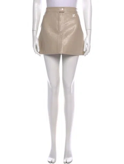 Pre-owned Courrèges Mini Skirt In Neutral