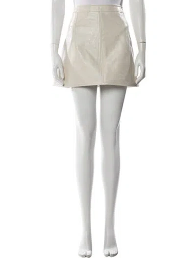 Pre-owned Courrèges Mini Skirt In White