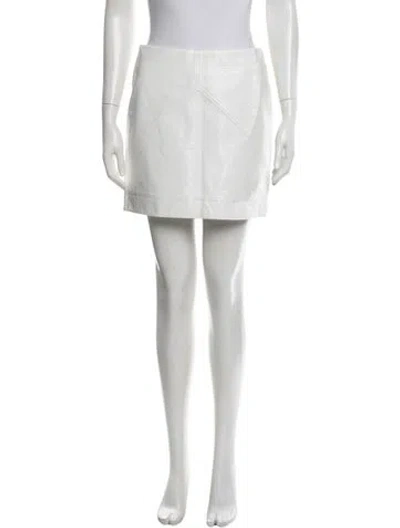 Pre-owned Courrèges Mini Skirt In White