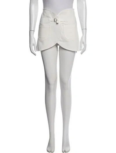 Pre-owned Courrèges Mini Skirt In White