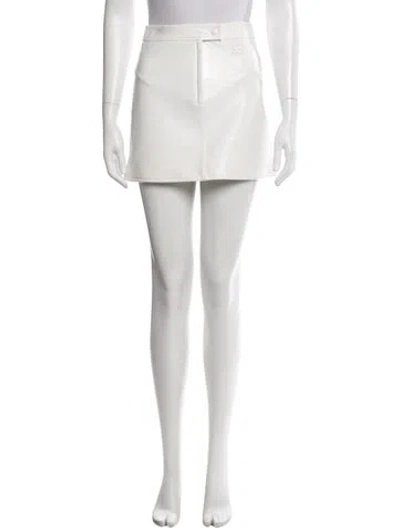 Pre-owned Courrèges Mini Skirt In White