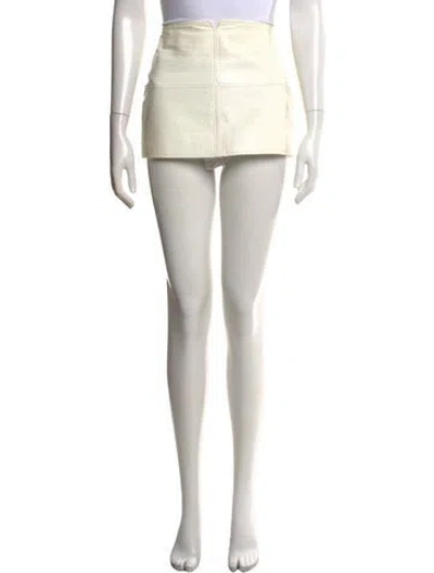 Pre-owned Courrèges Mini Skirt In White