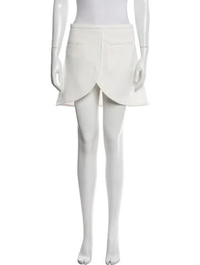 Pre-owned Courrèges Mini Skirt In White