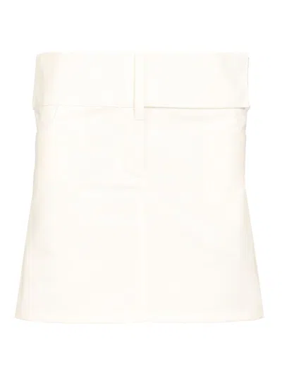 Courrèges Mini Skirt With Belt In White