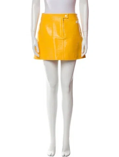 Pre-owned Courrèges Mini Skirt In Yellow