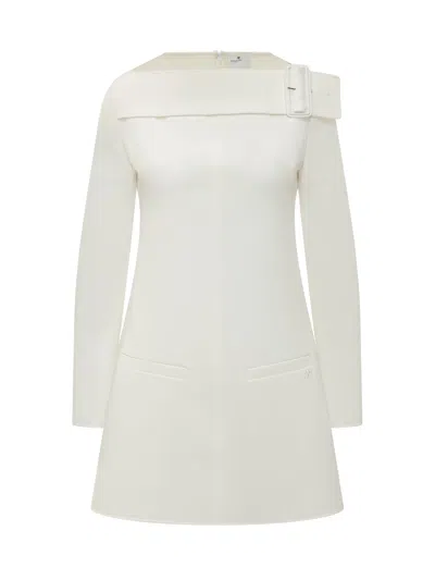 Courrèges Courreges Mini Suit Short With Belt In Heritage White