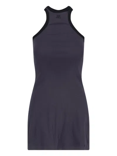 Courrèges Mini Tube Dress - Navy