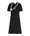 Courrèges Black & White Slash Contrast Minidress In Black