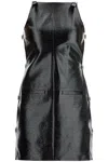 Courrèges Multi Sangle Vinile Dress In Black