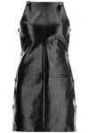 Courrèges Multi Sangle Vinile Dress In Black