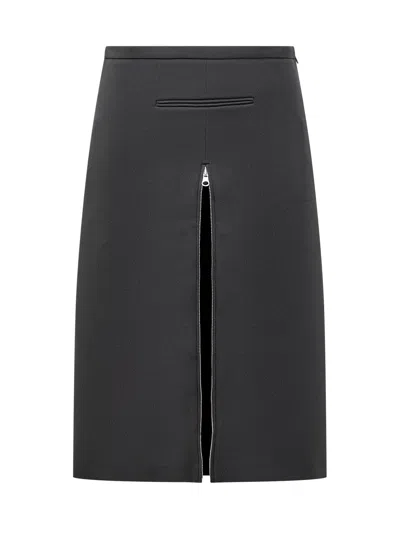 Courrèges Courreges Mini Zip Detail Skirt In Gray