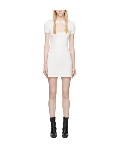 Courrèges Miniature Dress With Hollowed-out Details In White