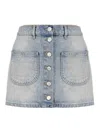 Courrèges Courreges Woman Denim Skirt Blue Size 10 Cotton In Blue