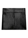 Courrèges Black Mini Skirt With Concealed Fastening And Pockets In Black