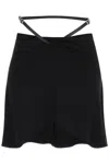 Courrèges Minigonna Slash Ellipse In Jersey Crêpe In Nero