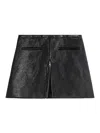Courrèges Minigonna Heritage In Cotone Con Zip E Tasche In Negro