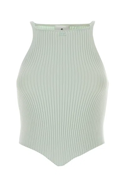 Courrèges Courreges Mint Green Viscose Blend Tank Top