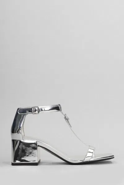 Courrèges Mirror Effect Sandals In Silver