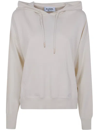 Courrèges Mix Viscose Knit Sweatshirt In Neutral