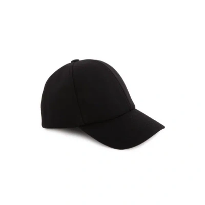 Courrèges Mixed Wool Cap In Black