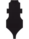 Courrèges Mockneck Jersey Bodysuit In Black