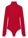 Courrèges Mock-neck Bodysuit In Red