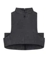 Courrèges Mock-neck Denim Top