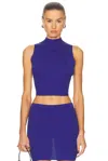 Courrèges Mock Neck Light Rib Top