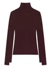 Courrèges Mock-neck Long-sleeve Sweater In Burgundy