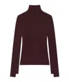 Courrèges Mock-neck Long-sleeve Sweater In Burgundy