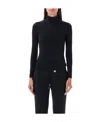 Courrèges Black High Neck Top In Black
