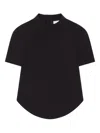Courrèges Mock-neck Short-sleeve T-shirt In Black