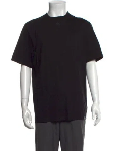 Pre-owned Courrèges Mock Neck Short Sleeve T-shirt In Black