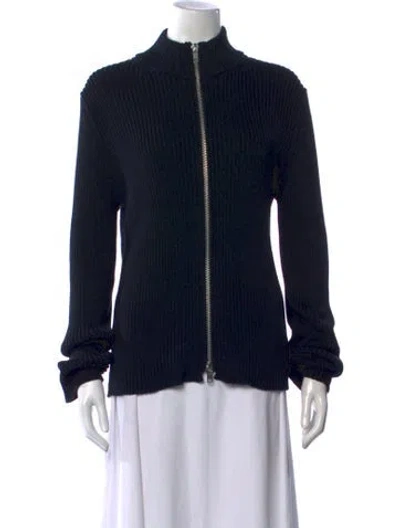 Pre-owned Courrèges Mock Neck Sweater In Black