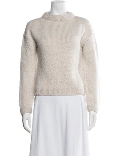Pre-owned Courrèges Mock Neck Sweater In Neutral