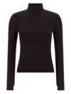 Courrèges Courreges Interlock Viscose Sweater In Purple