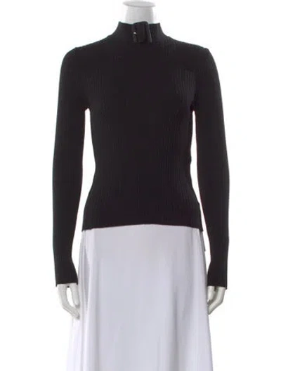 Pre-owned Courrèges Mock Neck Sweater W/ Tags In Black