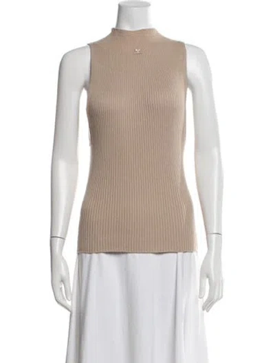 Pre-owned Courrèges Mock Neck Sweater W/ Tags In Neutral
