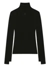 Courrèges Mockneck Interlock Sweater In Black