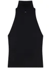 Courrèges High Neck Ribbed Sleeveless Top