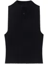 Courrèges Mockneck Light Rib Cropped Top
