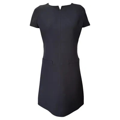 Pre-owned Courrèges Courreges Mod Black Structured Wool Dress, 1990s