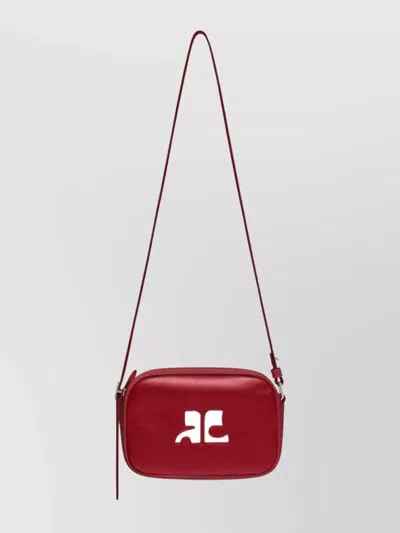 Courrèges Modern Camera Bag Adjustable Strap In Red