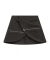 Courrèges Modular Cotton Miniskirt In Black