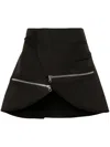 Courrèges Modular Cotton Miniskirt In Green
