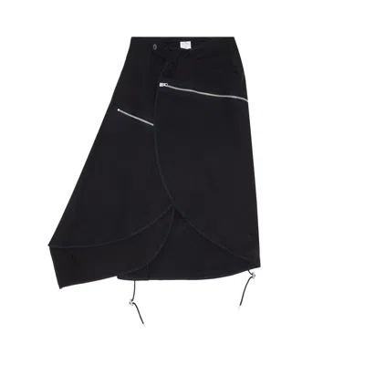 Pre-owned Courrèges Modular Long Skirt 'black' | Women's Size 40