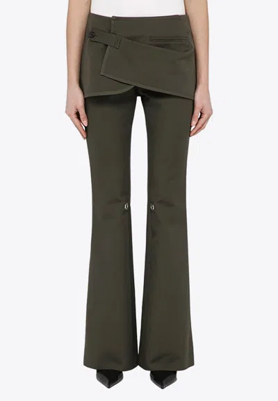 COURRÈGES MODULAR OVERSKIRT BOOTCUT PANTS